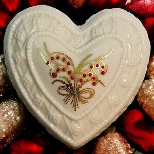 “Lenox Jeweled Miniature Heart China Paperweight – Treasures Collection 1994”